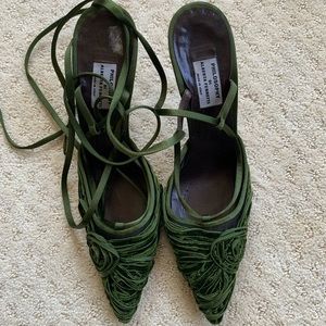 Philosophy Silk Tie Up Pumps
